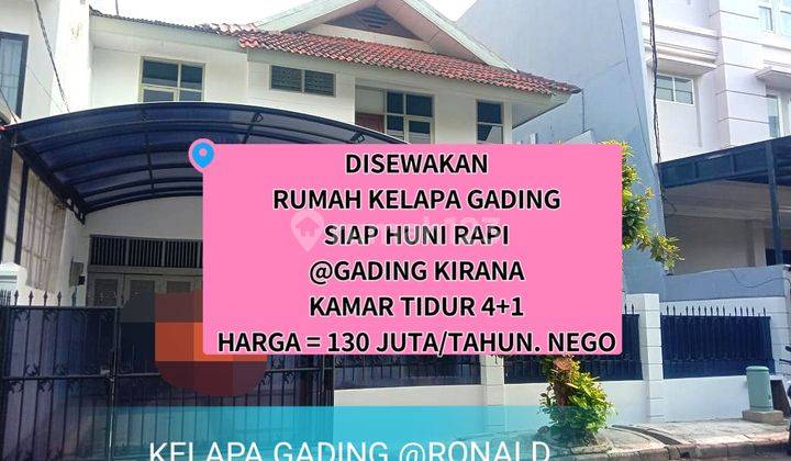 Disewakan Rumah Gading Kirana Kelapa Gading 11x17 Rapi Bagus 1