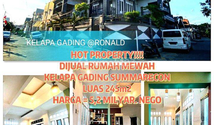 Murmerrrr Dijual Rumah Mewah di Kelapa Gading Summarecon 1