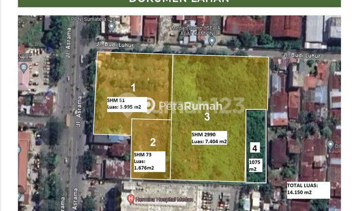 TANAH JALAN ASRAMA | SIMPANG BUDI LUHUR