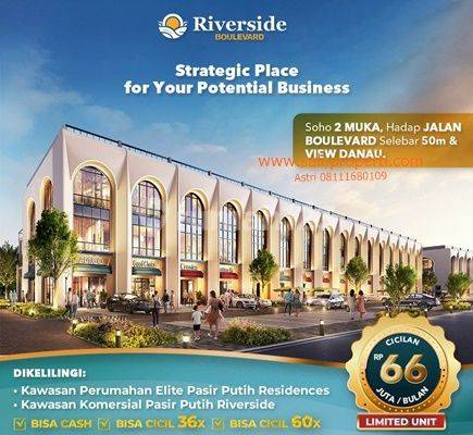 Soho Riverside Boulevard Pik2 Jalan Sudirman 2 Muka View Danau 1