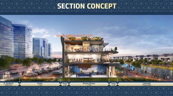 Soho Riverside Boulevard Pik2 Jalan Sudirman 2 Muka View Danau 2