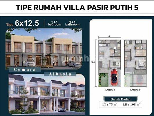 Villa Pasir Putih 5 Pik2 Tipe Cemara Ukuran 6x12,5 Posisi Bagus 1