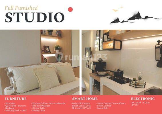 Apartemen Siap Huni Tokyo Riverside PIK2 Studio Furnish Free PPN 2