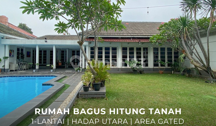 Rumah Bagus 1 Lantai Hitung Tanah Hadap Utara di Bangka - Kemang