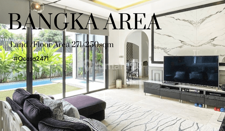 Rumah hoek modern minimalis di bangka area jaksel 1