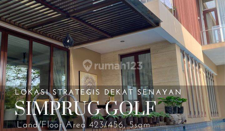 Rumah 3 lantai private swimming pool di simprug golf 1