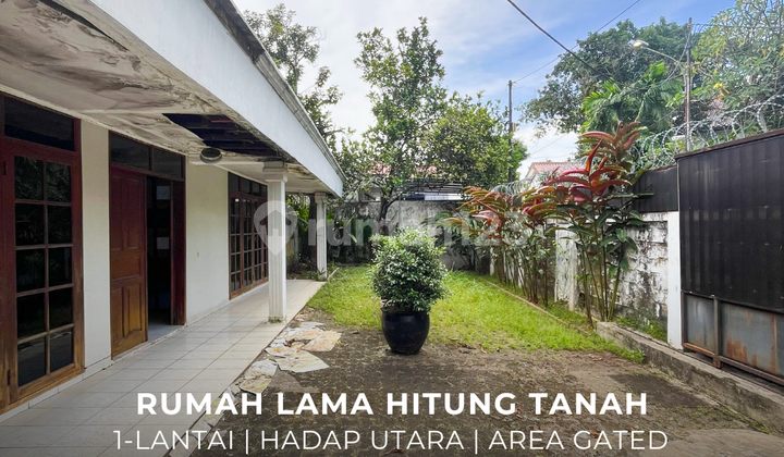 Rumah Lama 1 Lantai Hitung Tanah Hadap Utara di Bangka - Kemang