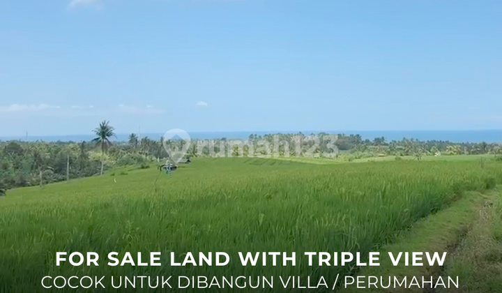 Land For Sale With Triple View At Tabanan - Bali