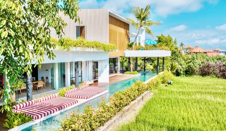 Luxury Western Architectural Design Villa dengan View Sawah dan Fitness Room serta Open Air Family Cinema Area di Berawa Canggu ... 750 Meter ke Atlas Beach Fest