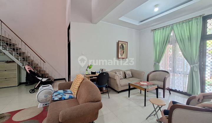 Rumah Villa Melati Mas Serpong Tangerang Selatan, Sudah Renov, Ceiling Tinggi, Taman Asri, Row Jalan Lebar 1