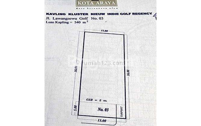 Tanah/ Kavling Araya Malang Cluster Nieuw Indie Lawang Sewu Golf Malang Jawa Timur 2