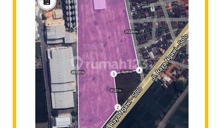 Industrial Land 5Ha Already Filled and Perimeter Wall on National Road - Solo - Sragen