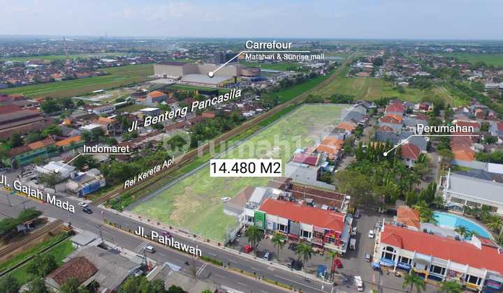Commercial Land in Mojokerto City, Jalan Pahlawan, Suitable for Housing, Showroom, Shop Houses, and Warehouses.