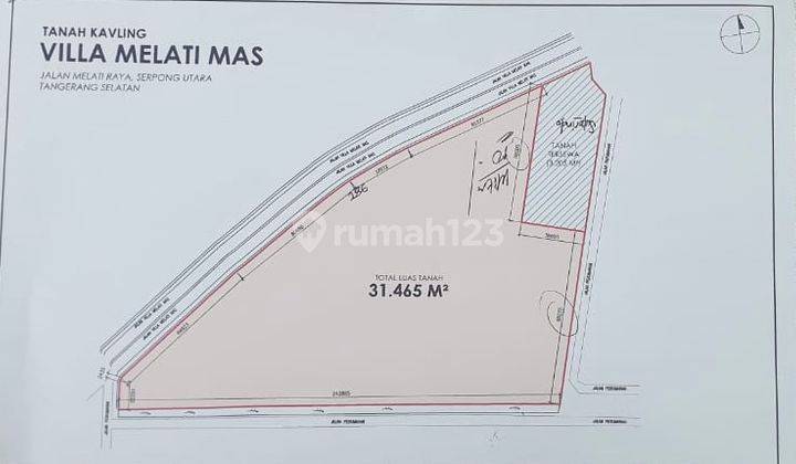 Kavling Siap Bangun Di Villa Melati Mas 1