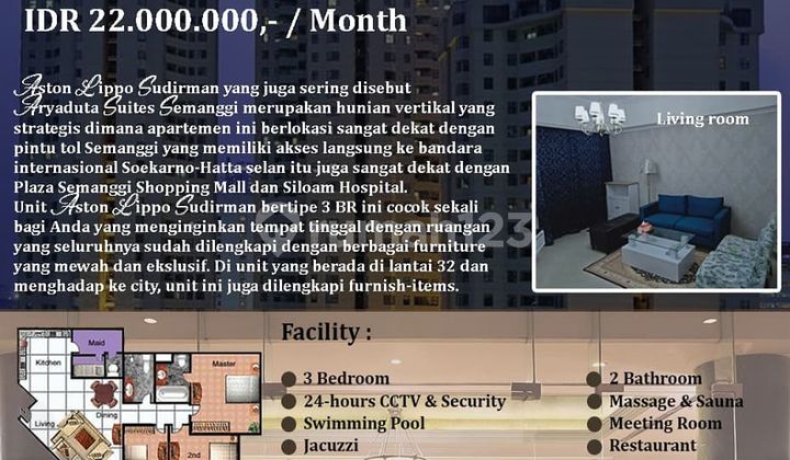 Apartemen Aston Lippo strategis dan bisa langsung masuk