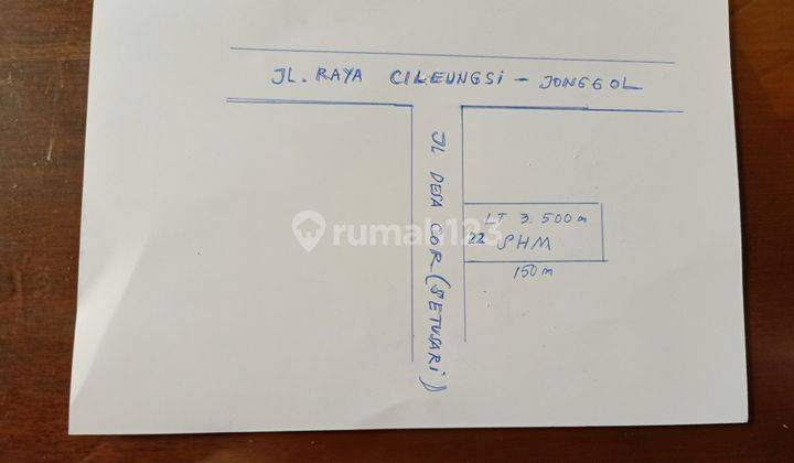 Kavling utk Cluster diJl Setusari,Cileungsi 1