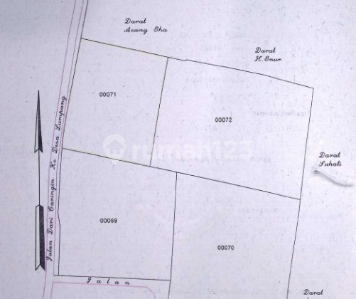 Tanah zona kuning 8000 m2 SHM Parung, Bogor