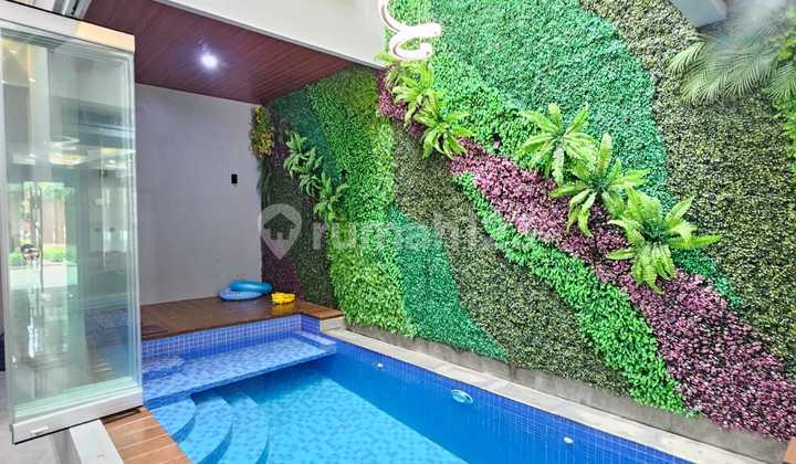 Rumah 3,5lt Mewah Furnished & Private Pool Di Harapan Indah, Etty 2