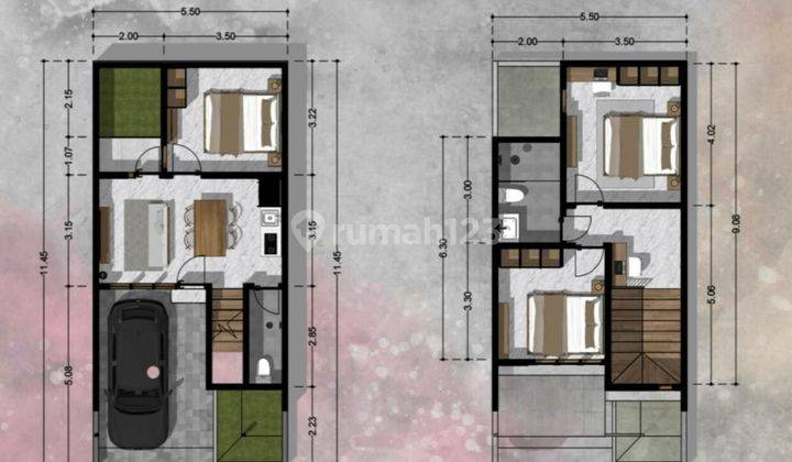 Dijual Rumah 2 Lt Murah Include Pajak 1M-an @Tegal Harum Denpasar 2