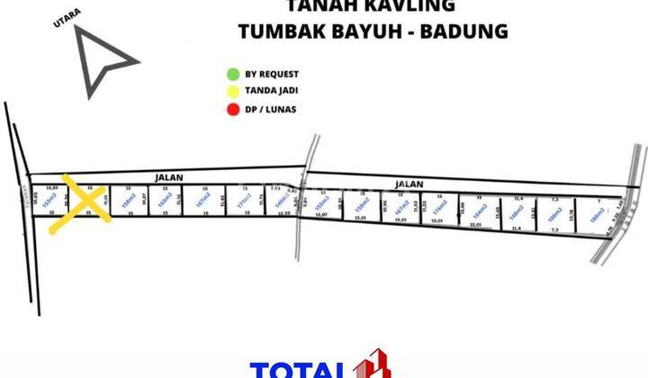 Ready-to-build strategic plot for sale Hrg 1 M-an/are @Tumbak Bayuh 2