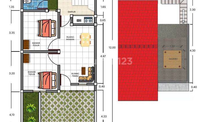Rumah Minimalis Hrg 300 Jtan Di Tabanan Dekat Pantai Yeh Gangga Dan Tanah Lot, Canggu 2