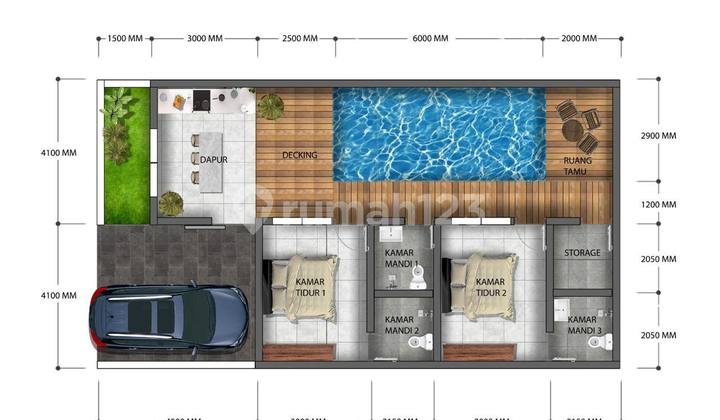 Villa Residence Hrg Murah, View Sawah @Pering, Gianyar Dkt Pantai