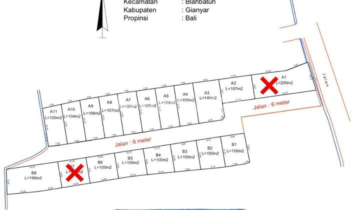 Paddy Field View Plot, Suitable for Building a Villa or House @bona Gianyar