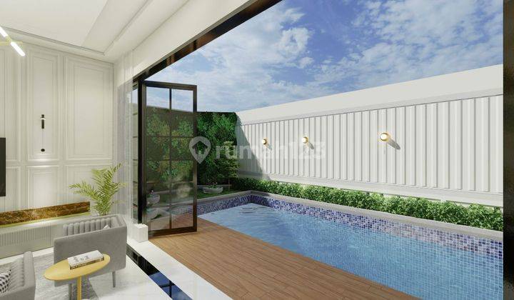 Rumah mewah with basement rooftop s.pool marbel import pdk indah 2