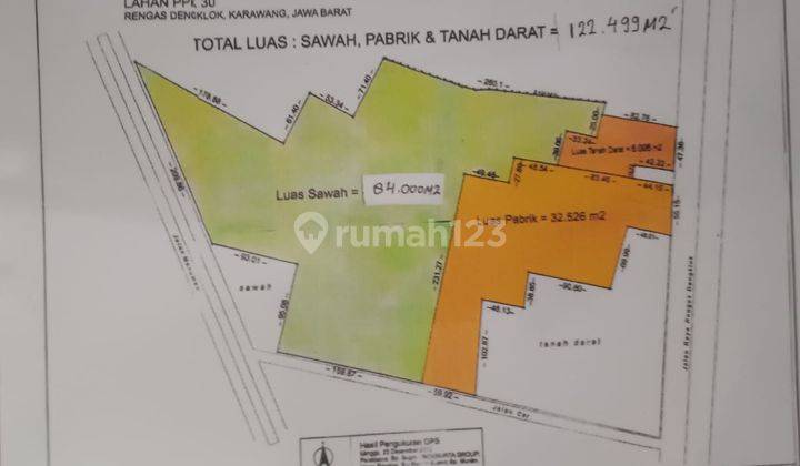 Dijual Tanah 3,7 Ha Eks Pabrik Di Rengas Dengklok Karawang 1