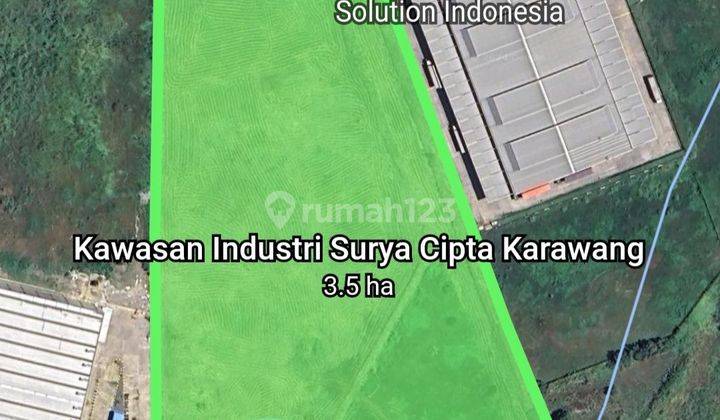 Dijual Tanah 3,5 Ha di Kawasan Industri Surya Cipta karawang 1