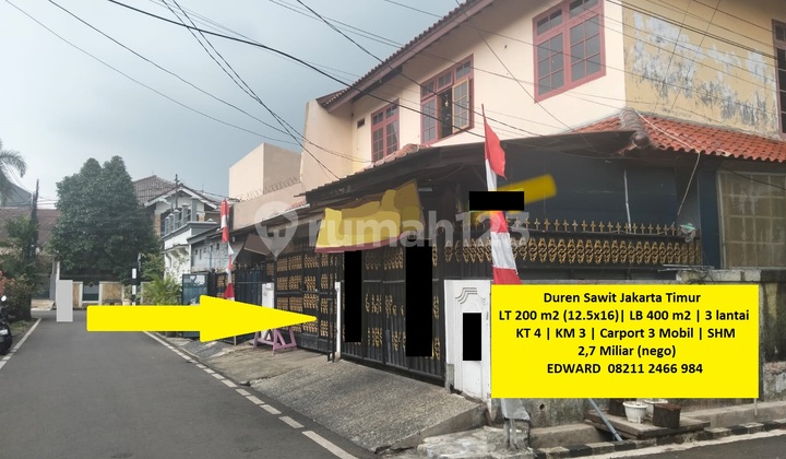 BU Harga Bawah Pasar Strategis Nyaman!! Duren Sawit Jakarta Timur