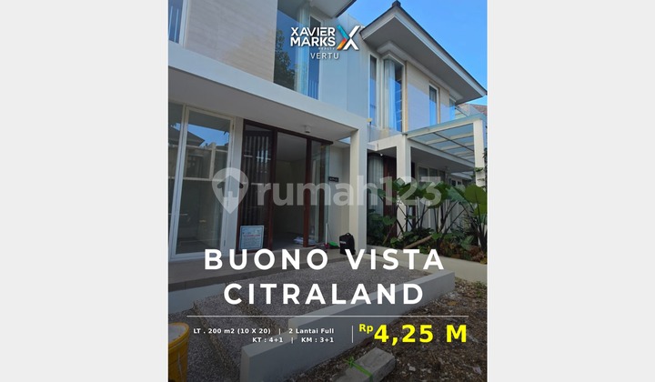 Rumah Baru Gress, Lokasi Terbaik, Buono Vista, Citraland, SBY