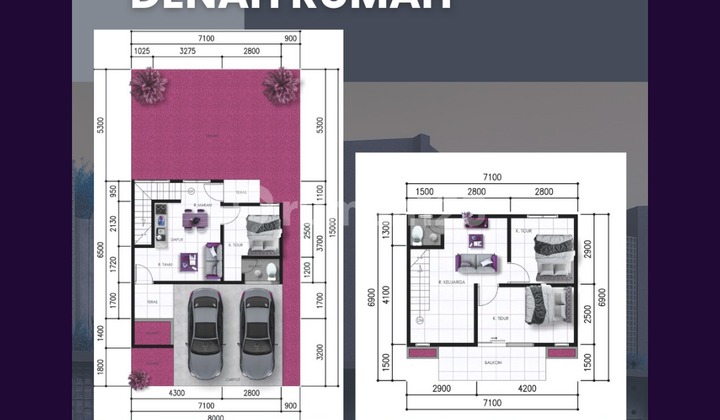 Rumah Scandinavian 2 Lt di Purbayan 7 Menit Graha Setyowati