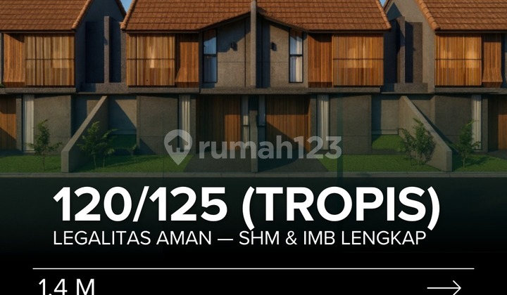 Rumah Tropis Modern Kartasura 2 Lt, 3 Menit RS Karima Utama