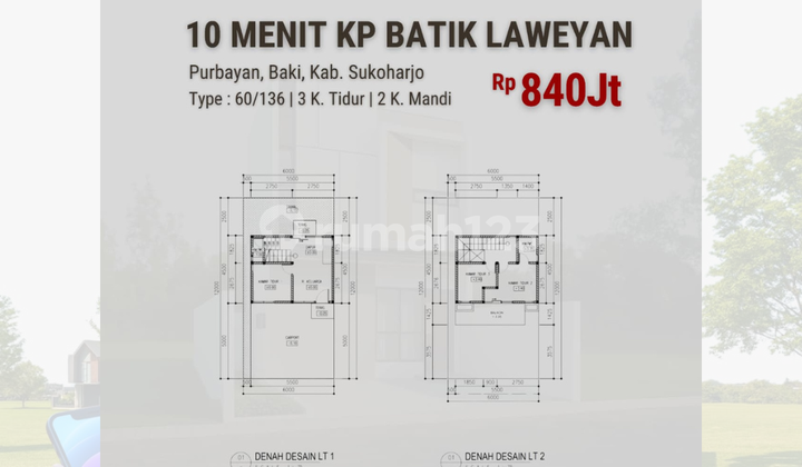 Beli Rumah Bonus Handphone, Purbayan Solo