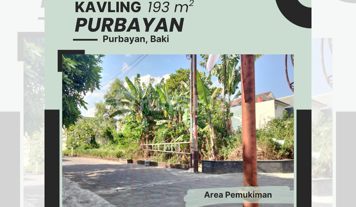 Jual Kavling 200An Meter di Purbayan Gentan Area Pemukiman Ramai Jual Kavling 200An Meter di Purbayan Gentan Area Pemukiman Ramai