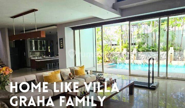 Dijual Rumah Villa Modern Kolam Renang Blok Favorit Graha Family 1