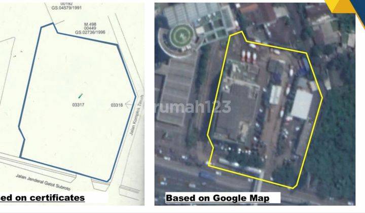 Tanah dan gedung lokasi pinggir jalan raya di gatot subroto  5