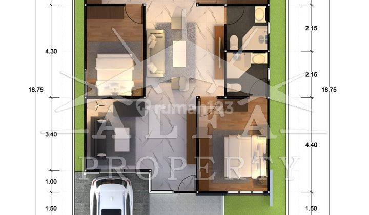Rumah The Green Urbania Type 100 Semi Furnished Pontianak Kota 2