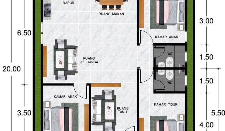 Jual Cepat Rumah Baru Siap Huni Gardenia Spring Ampera Pontianak 2