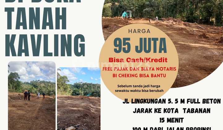 For Sale Tanah Kavling Tabanan Bali Harga 95 Juta