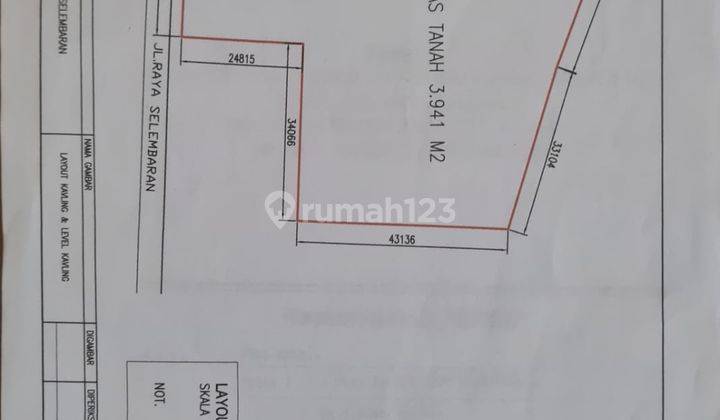 Jual Tanah Strategis Di Jalan Raya Salembaran  3900 M 1