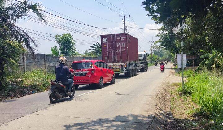 Tanah 1750 m² SHM Bentuk Ngantong Strategis Di Jalan Raya Ciseeng  2