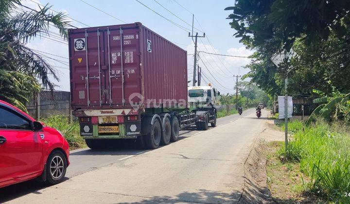 Tanah 1750 m² SHM Bentuk Ngantong Strategis Di Jalan Raya Ciseeng  1