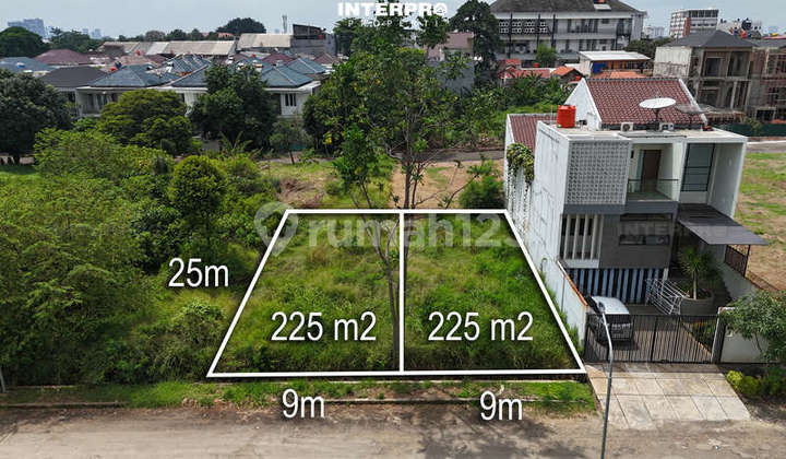 Kavling Dalam Cluster Intercon Kebon Jeruk Hadap Utara - LT 225m2