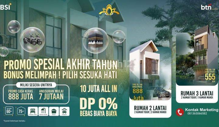 Beli Rumah Bonus Umroh!rumah Baru, Cluster One Gate Strategis Harga Terjangkau. Setu Cipayung. Jakarta Timur. Akses Dekat Jalan Utama Terusan Mabes Tni. Akses Juga Dekat Dengan Tmii, Universitas Paramadina, Terminal Pasar Rebo, Rumah Sakit. 1