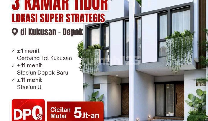 Siap Huni & Furnished. Rumah Nyaman dan Potensial untuk Dikontrakkan/Dijadikan Kos2an Bagi Karyawan Maupun Mahasiswa/I Sekitar Kampus Ui Depok . Nyaman: 3 Kamar Tidur & 2 Kamar Mandi. Lokasi Terdekat, bisa Jalan Kaki ke Gerbang Tol Kukusan dan Dekat ke Ka