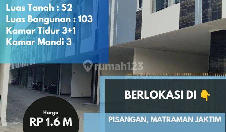 Cluster Townhouse Baru Jakarta Timur. Dekat Ke Pinto Toll Jatinegara Dan Bypass Ahmad Yani. Dekat Ke Green Pramuka Square. Dekat Ke Rsud Persahabatan, Rscm, Rs Carolus .dekat Ke Unj, Jayabaya, Trisakti. Dekat Ke Stasiun Jatinegara,bali Mester Jatinegara  1