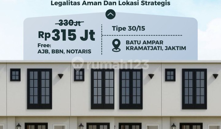 Rumah Baru 2 Lantai Jakarta, Hunian Sekaligus Investasi, Mudah Disewakan, Strategis: Dekat Rsud Kramatjati, Jalan Raya Condet, Pasar Induk Kramatjati, Rsud Pasar Rebo, Global Islamic School Condet