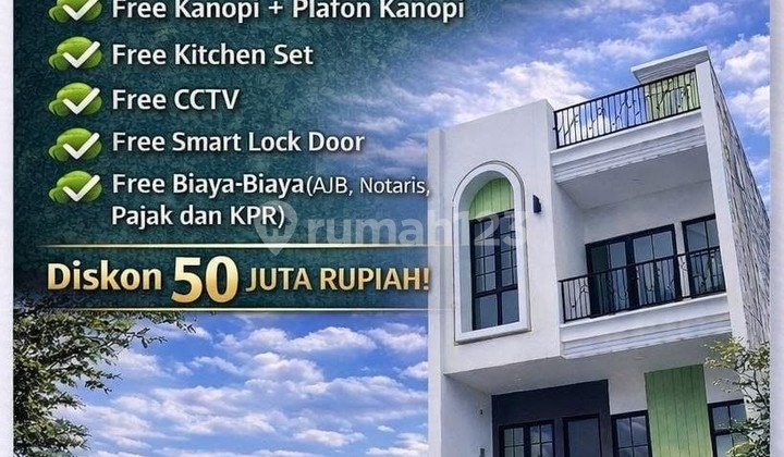 Rumah Baru 2 Lantai Plus Rooftop, Cantik Eksklusif di Area Grand Depok City. Kota Depok. Lokasi Strategis, Dekat dengan Stasiun, Terminal dan Berbagai Fasilitas Umum Rumah Baru 2 Lantai Plus Rooftop, Cantik Eksklusif di Area Grand Depok City. Kota Depok. Lokasi Strategis, Dekat dengan Stasiun, Terminal dan Berbagai Fasilitas Umum